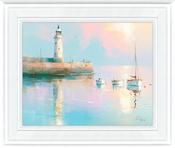 <strong>ARTKO</strong> Pastel Lighthouse 65cm x 55cm Picture By Irene Glenys White Frame