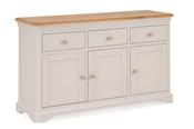 Brighton Light Grey Oak 3 Drawers 3 Doors Sideboard image