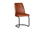 Morgan Antique Brown Leather Dining Chair image