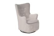 Nelson Light Grey Velvet Armchair Rocker Swivel image