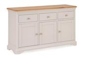 Brighton Light Grey Oak 3 Drawers 3 Doors Sideboard image