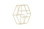 Hexagonal Metal Shelf Gold 80cm