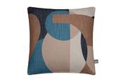 Mid Century Geo Blue Cushion 45x45cm
