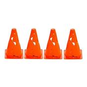 Precision 9" Collapsible Traffic Training Cones | Orange | Set Of 4 image