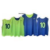 Lightning Senior Reversible Numbered Bibs 1-20 - Royal/Yellow