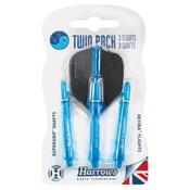 Harrows Twin Pack Dart Flight/Shafts - Blue
