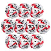 Mitre Super Dimple Football Size 5 - Pack Of 10 - White image