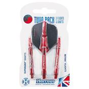 Harrows Twin Pack Dart Flight/Shafts - Red
