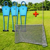 Precision Multi Sport Goalpost And Mini Mannequin Bundle - Orange