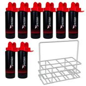 Precision Team Hygiene Water Bottle Set | 8 Pack With Carrier - N/A image