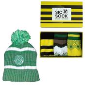 Celtic Hat &amp; Sock Gift Box Gift Set - Green image