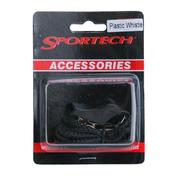 Plastic Whistle With Lanyard - Black image