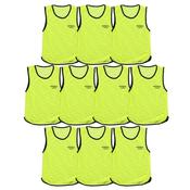 Karakal Adults Mesh Training Bib Pack Of 10 - Yellow