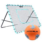 Precision Play Rebounder 7X5 &amp; Play Force Led Light Up Football - Orange