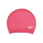 Speedo Long Hair Silicone Swim Cap - Pink image