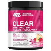 Optimum Nutrition Clear Whey Protein Isolate + Collagen 240G | Apple &amp; Raspberry - Black