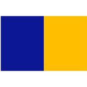 Team Flag 3 X 2 Royal/ Amber - Blue/Amber