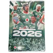 Official Irish Rugby Football Union A3 Calendar - Green