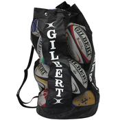 Gilbert Rugby Breathable 12 Ball Bag - Black image
