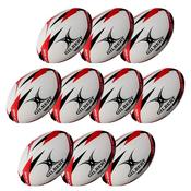 Gilbert G-Tr3000 Rugby Training Ball - Size 3 - Pack Of 10 - Red image