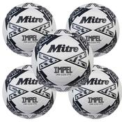 Mitre Junior Impel Lite Football | (Age U12-U14) | 370G | Pack Of 5 - White image