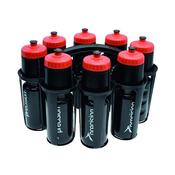 Precision 8 Water Bottles &amp; Oval Carrier I 750Ml I 8 Bottles - Black image