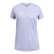 Under Armour Girls Tech Twist Big Logo Tshirt - Purple - 4/6Y image