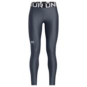 Under Armour Girls Heatgear Leggings - Grey - Xs image