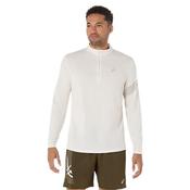 Asics Mens Icon Long Sleeve 1/2 Zip Top - Cream - S