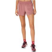 Asics Womens Icon 4In Shorts - Burgandy - M
