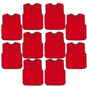 Precision Mesh Training Bib | Red | 10 Pack | Size - 26/28