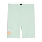 Kids Girls Essential Logo Short Tights - Green - 4/5Y image