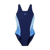 Speedo Womens Colourblock Muscleback Swimsuit - Navy/Blue - 8 image