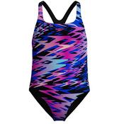 Speedo Kids Hyperboom Print Medalist Swimsuit - Multi - 5/6Y image
