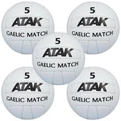 Atakgaelic Match Ball | Size 4 And 5 | Pack Of 5 - White - 4