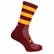 Atak Mid Leg Gaa / Football Socks | Maroon &amp; Amber | Size 6-8 image