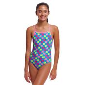Funkita Girls Tie Me Tight One Piece | Post It - Multi - 10Y image