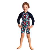 Funky Trunks Boys Feeding Frenzy Jumpsuit - Navy Multi - 4Y image