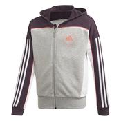 Adidas Girls Bold Full Zip Hoodie - Grey - 13/14Y
