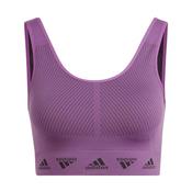 Adidas Womens Aeroknit Sports Bra - Purple - Xl image