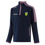 O' Neills Girls Donegal Hydra 184 Brush Half- Zip Top Pockets - Marine - 5/6Y image