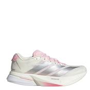 Adizero Womens Boston 13 Running Shoe - White/Pink - 6