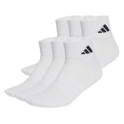 Adidas Cushioned Essential Ankle Socks 6Pack - White - 4.55.5