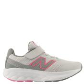 New Balance Kids 520 Hook &amp; Loop Running Shoes - Grey - K13 image