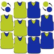 Precision Reversible Mesh Training Bib | Yellow / Blue | 10 Pack | Size - 26/28