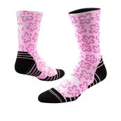 Versus Pink Flower Power Active Crew Running Socks - Pink - 4/7