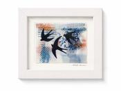 Swallows Fly | Original Framed Porcelain Wall Art