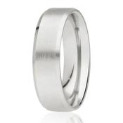9Ct White Gold Gents 5mm Diamond Cut Wedding Ring image