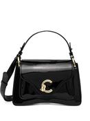 Coccinelle C-Me Crossbody in Black Patent Leather
