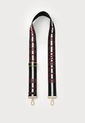 Coccinelle NEW Nastro Sporty Handbag Strap Black/Wine